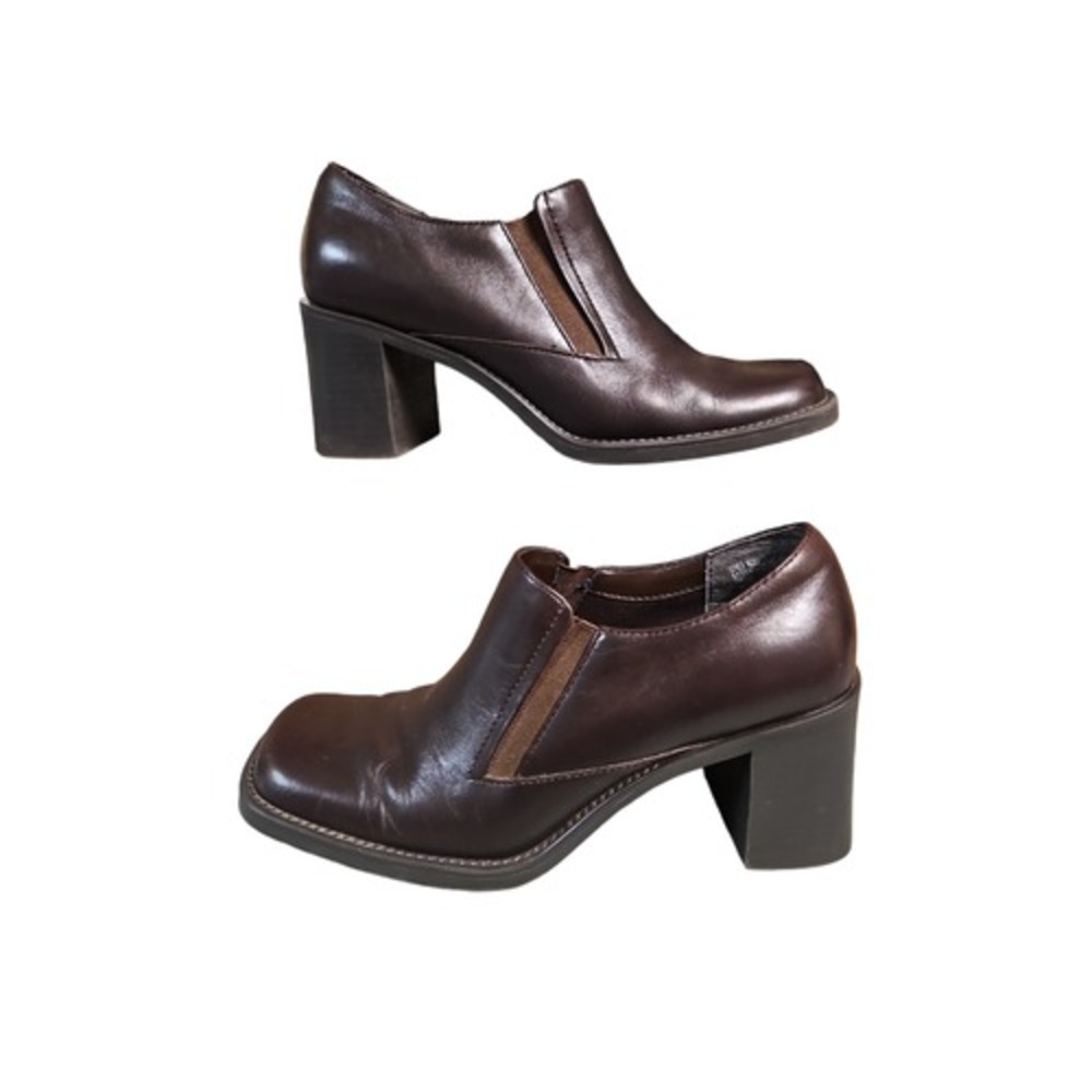 G.H. Bass Women's Brown Leather Ankle Boots Size 6.5 - Picture 3 of 7